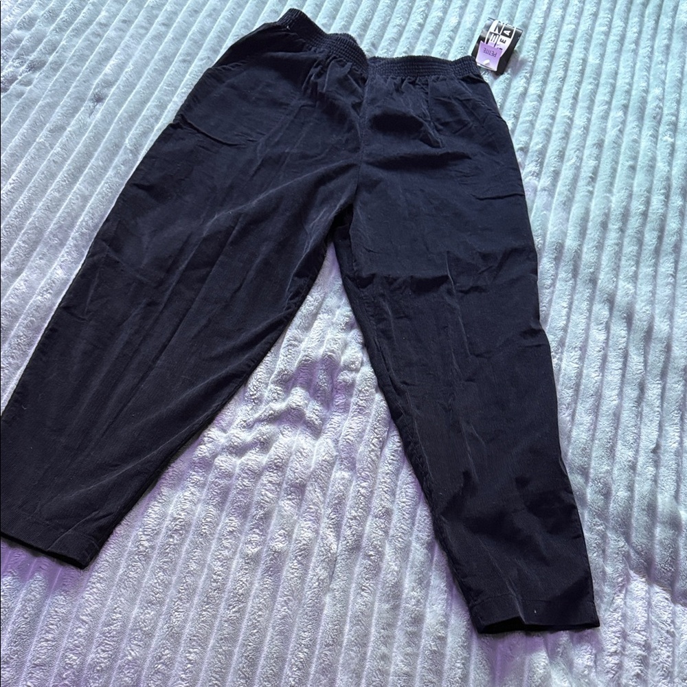 Corduroy Baggy Dad EZ Gear 90s Black Pants
